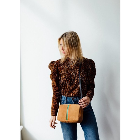 Clare V. Camel Suede Marisol Crossbody Bag NWT - Picture 7 of 15